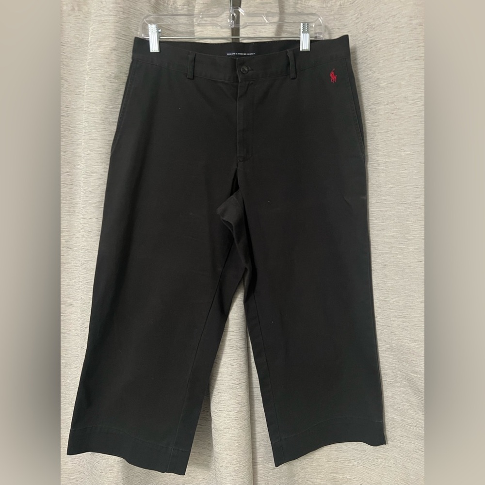 Vintage Women’s Ralph Lauren Sport wide leg capris - Black - size 12